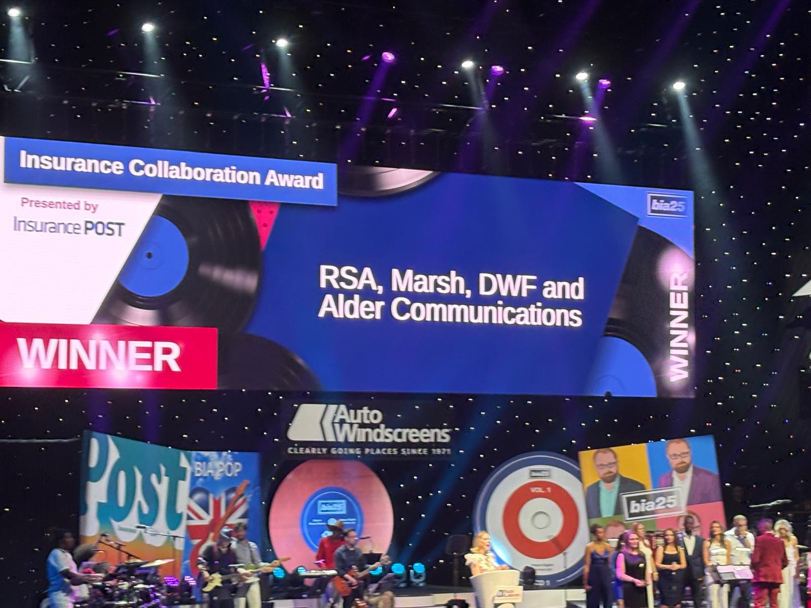 The stage at the British Insurance Awards 2025